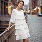 🌺Hot Sale 60% OFF💐Women's Elegant Layered Ruffle Sleeve Dress