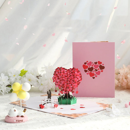 🎁Valentine's Day Sale 60% OFF💓3D Pop-Up Heart Tree Greeting Card