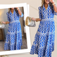 🎉This Week's Special Sales - 60% OFF✨Women’s Geometric Print V-Neck Maxi Dress