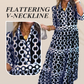 🎉This Week's Special Sales - 60% OFF✨Women’s Geometric Print V-Neck Maxi Dress