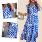 🎉This Week's Special Sales - 60% OFF✨Women’s Geometric Print V-Neck Maxi Dress