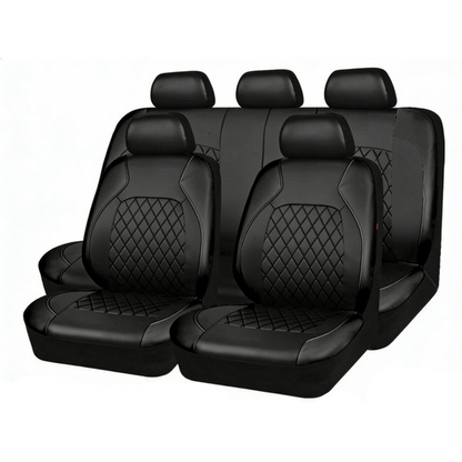 ⭐ 2026 Bestseller | 9-Pieces Full Set Universal Fit Leather Seat Covers | Refresh Your Car Interior 🔥