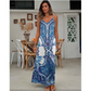 ⏰Last Day Promotion 60% OFF 🎉Women’s Retro Print V-Neck Sleeveless Maxi Dress