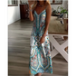 ⏰Last Day Promotion 60% OFF 🎉Women’s Retro Print V-Neck Sleeveless Maxi Dress