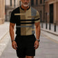 👕Summer Hot Sale 60% OFF⭐Men's Quarter-Zip Shirt & Shorts Set
