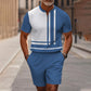 👕Summer Hot Sale 60% OFF⭐Men's Quarter-Zip Shirt & Shorts Set