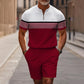👕Summer Hot Sale 60% OFF⭐Men's Quarter-Zip Shirt & Shorts Set