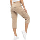 ⏳Limited-time Sale: ONLY ￡13.99!! ✨Womens Lightweight Capris Daily&Travel Quick Dry Cargo Pants with 6 Pockets 👖🌿