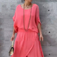 💋LAST DAY SALE 65% OFF💃Loose Top & Slit Wide-Leg Pants Chiffon 2-Piece Set