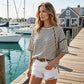 🔥HOT SALE 60% OFF✨Women's Striped Relaxed Fit T-Shirt