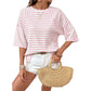 🔥HOT SALE 60% OFF✨Women's Striped Relaxed Fit T-Shirt