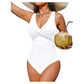 🎉 Last Day Promotion 60% OFF 🩱Women's One-Piece Swimsuit – Tummy control ruching, elegant twist-front. Wide straps stay put, no digging. Quick-dry fabric. Perfect for pool or beach. 🌊💕