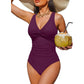 🎉 Last Day Promotion 60% OFF 🩱Women's One-Piece Swimsuit – Tummy control ruching, elegant twist-front. Wide straps stay put, no digging. Quick-dry fabric. Perfect for pool or beach. 🌊💕