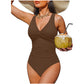 🎉 Last Day Promotion 60% OFF 🩱Women's One-Piece Swimsuit – Tummy control ruching, elegant twist-front. Wide straps stay put, no digging. Quick-dry fabric. Perfect for pool or beach. 🌊💕