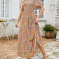 ⏳Limited-Time 50% Discount!!💞2026 Women's Casual Floral Print Short Flutter Sleeve Smocked High Waist Flowy Maxi Dress