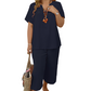 ⏳Limited Time 60% Off! 💥Women's Casual Short Sleeve Top & Wide Leg Pants Set
