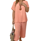 ⏳Limited Time 60% Off! 💥Women's Casual Short Sleeve Top & Wide Leg Pants Set