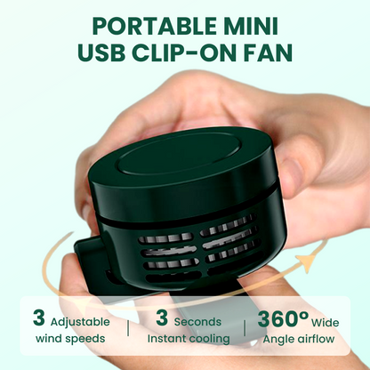 📢❄️Summer Hot Sale 50% OFF⏰Portable Mini USB Clip-On Fan