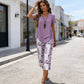 🥳SUMMER HOT SALE 50% OFF! 🔥Casual Round Neck Layered Tunic Top and Wide Leg Pants Set