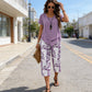 🥳SUMMER HOT SALE 50% OFF! 🔥Casual Round Neck Layered Tunic Top and Wide Leg Pants Set