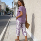 🥳SUMMER HOT SALE 50% OFF! 🔥Casual Round Neck Layered Tunic Top and Wide Leg Pants Set