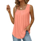 🏖️SUMMER HOT SALE 60% OFF!!👕Women's Square Neck Sleeveless Vest T-Shirt✨Soft Stretchy Basic Camisole All-Match Daily Commute Holiday Outfit🇬🇧