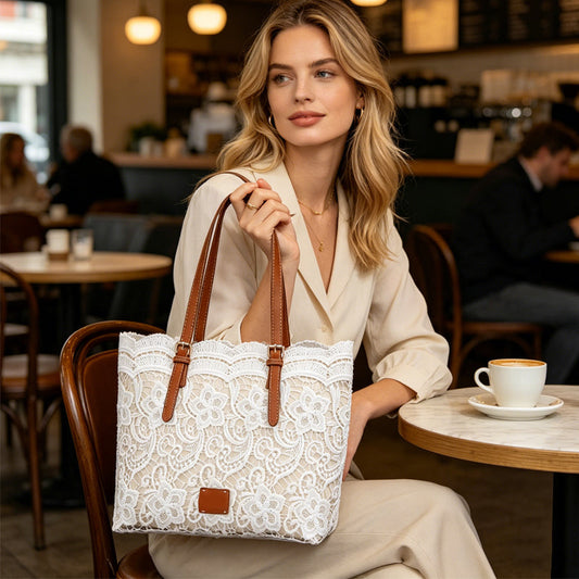 🎉This Week's Special Sales - 60% OFF✨Elegant Lace Large Capacity Tote Bag