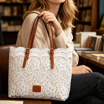 🎉This Week's Special Sales - 60% OFF✨Elegant Lace Large Capacity Tote Bag