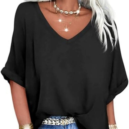 📢Summer Hot Sale 50% OFF⏰Women's Casual Loose V-Neck Top