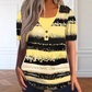 🌺Summer Hot Sale 60% OFF💐Women's Faux Two-Piece Striped Henley Top