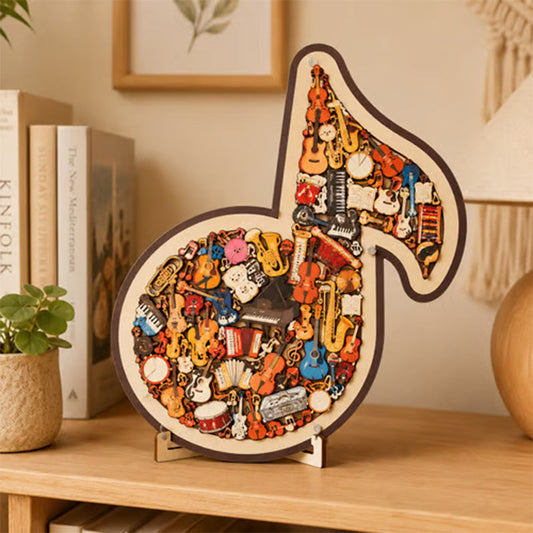 📢📢Hot Sale - 60% OFF !! ⏰Wooden Musical Note Jigsaw Puzzle🎶🧩