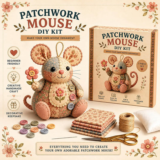 🎁🐭Hot Sale 60% OFF🧵Handcrafted Vintage Mouse Plush Sewing Kit