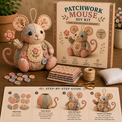 🎁Hot Sale 60% OFF🧵Handcrafted Vintage Mouse Plush Sewing Kit