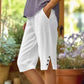 🌺Summer Hot Sale 60% OFF💐Women's Casual Solid Color Pocket Capri Pants