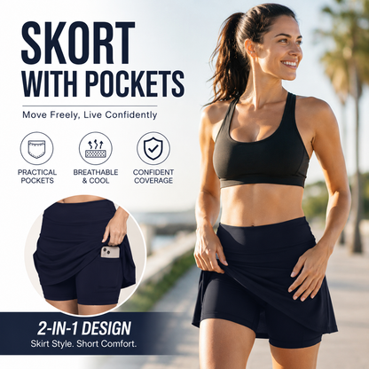 🌟Last Day Special Price 60% OFF!!!🎁Anti-Chafing Active Skort 🔥