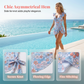 🌺Summer Hot Sale 60% OFF💐Women's Elegant V-Neck Tummy Control Swim Dress