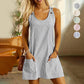 🌺Summer Hot Sale 60% OFF💐Women's Casual Striped Adjustable Straps Sleeveless Romper Dress