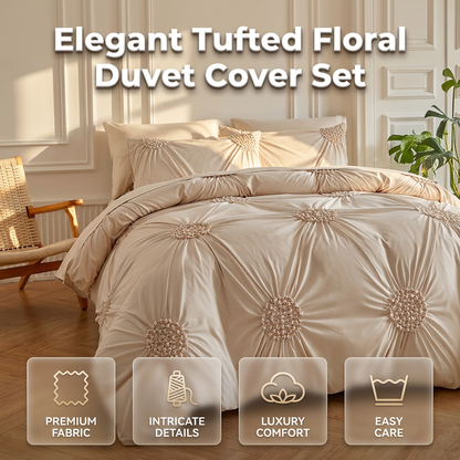 🔥LAST DAY SALE 60% OFF!!⚡Elegant Pinch Pleat Duvet Cover Set😴 Bring You Cozy Deep Sleep!