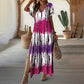 🌺Summer Hot Sale 50% OFF💐Women’s Causal V-Neck Gradient Dress