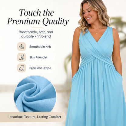 🌺Summer Hot Sale 60% OFF💐Women's Sleeveless V-Neck Twisted Dress