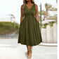 🌺Summer Hot Sale 60% OFF💐Women's Sleeveless V-Neck Twisted Dress