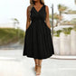 🌺Summer Hot Sale 60% OFF💐Women's Sleeveless V-Neck Twisted Dress