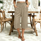 Women's Cotton Linen Wide Leg Pants