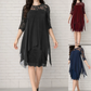 🎉 Last Day Promotion-59% OFF✨Women's Elegant High-Low Hem Lace Overlay Dress