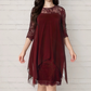 🎉 Last Day Promotion-59% OFF✨Women's Elegant High-Low Hem Lace Overlay Dress