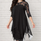 🎉 Last Day Promotion-59% OFF✨Women's Elegant High-Low Hem Lace Overlay Dress