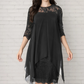 🎉 Last Day Promotion-59% OFF✨Women's Elegant High-Low Hem Lace Overlay Dress