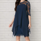 🎉 Last Day Promotion-59% OFF✨Women's Elegant High-Low Hem Lace Overlay Dress