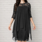 🎉 Last Day Promotion-59% OFF✨Women's Elegant High-Low Hem Lace Overlay Dress