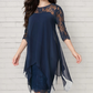 🎉 Last Day Promotion-59% OFF✨Women's Elegant High-Low Hem Lace Overlay Dress